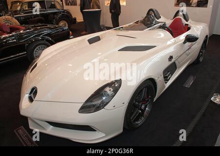 SLR McLaren Stirling Moss, Mercedes-Benz, 2009 ccm, V8-ccm-Motor, Achtzylinder, 650 ps, handgefertigt, Serie Z199 Stockfoto