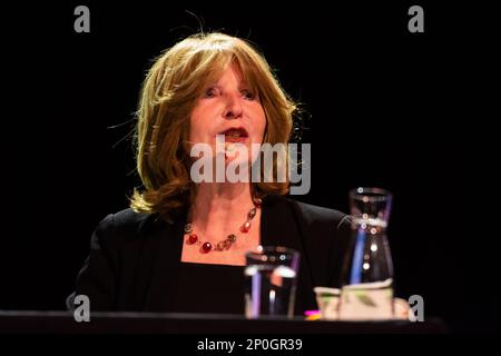 Köln, Deutschland. 02. März 2023. Angela Spicy, eine Literaturwissenschaftlerin, wird am 2. März 2023 während des Internationalen Literaturfestivals 2023 in Sartory Halls in Köln gesehen (Foto von Ying Tang/NurPhoto).0 Kredit: NurPhoto SRL/Alamy Live News Stockfoto