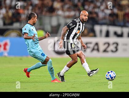 1. März 2023: Estadio Mineirao, Belo Horizonte, Brasilien: Patrick of Atlético Mineiro, während des Fußballspiels Copa Libertadores zwischen Atletico Mineiro und Carabobo Stockfoto