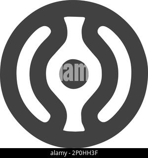 Cheondoismus religiöses Vektorzeichen - koreanische Religion - koreanische Kultur - religiöse Vektorzeichen und Symbole Stock Vektor