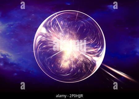 Higgs Boson, Gott Partikel. 3D Abbildung Stockfoto