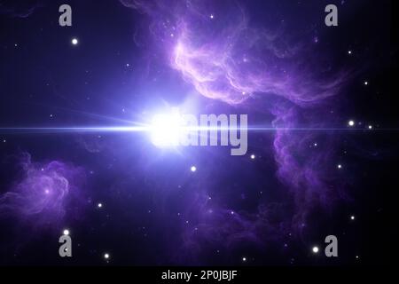 Massive Star wird bald in einer Supernova-Explosion sein Leben beenden. 3D Abbildung Stockfoto