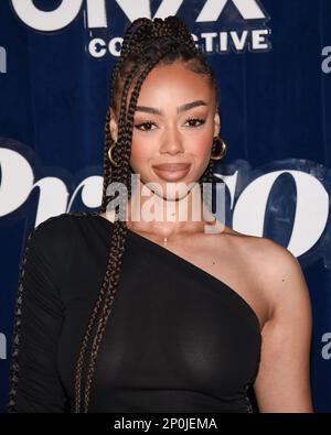 02. März 2023 - Bevrly Hills, Kalifornien - Bella Harris. Die Premiere von Hulus „Unprisoned“ in der Hollywood Legion in Los Angeles. (Kreditbild: © Billy Bennight/AdMedia via ZUMA Press Wire) NUR REDAKTIONELLE VERWENDUNG! Nicht für den kommerziellen GEBRAUCH! Stockfoto