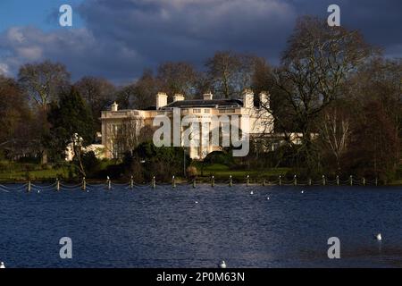 Holme Mansion in Regent's Park, London, Großbritannien. 20. Februar 2019 Stockfoto