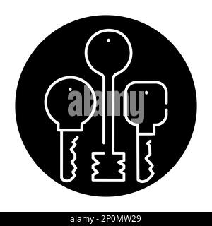 Tasten, Symbol für farbige Linie. Piktogramm für Webseite. Stock Vektor