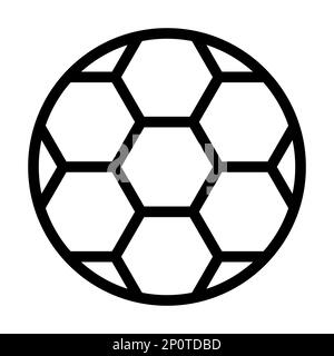 Football Vector Thick Line-Symbol Für Den Persönlichen Und Kommerziellen Gebrauch. Stockfoto