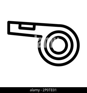 Whistle Vector Thick Line-Symbol Für Den Persönlichen Und Kommerziellen Gebrauch. Stockfoto