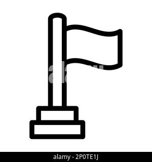 Symbol Für Dicke Linie Des Flaggenvektors Für Den Persönlichen Und Gewerblichen Gebrauch. Stockfoto