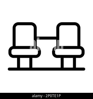 Sitze Vector Thick Line Symbol Für Den Persönlichen Und Kommerziellen Gebrauch. Stockfoto