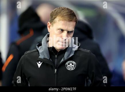 Aktenfoto vom 28.-12-2022 von Motherwell Manager Steven Hammell. Dan Casey hatte nie Zweifel an seinem Move Motherwell, obwohl der Mann, der ihn unterschrieb, kurz nach seinem Debüt gefeuert wurde. Ausgabedatum: Freitag, 3. März 2023. Stockfoto