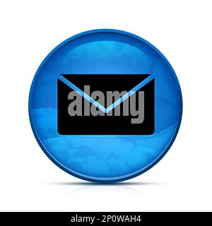 E-Mail-Symbol auf eleganter, blauer, runder Schaltfläche Stockfoto