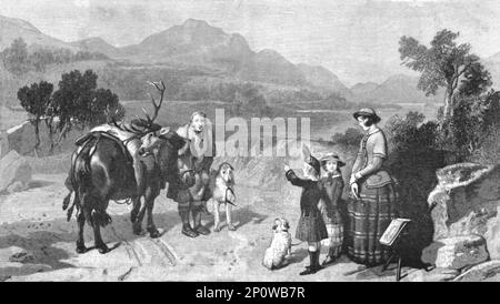 Ihre Majestät die Königin, die Prinzessin Royal und der Prinz von Wales am Loch Laggan..." aus "The Graphic. An Illustrated Weekly Newspaper“, Band 44. Juli bis Dezember 1891. Stockfoto