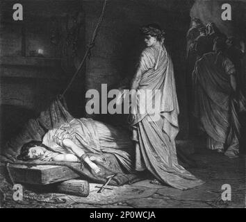 "Unter der Arena", nach Carl von Piloty. Aus "Modern Artists" von F.G.Dumas. [J.S.Virtue &amp; Co Ltd, London, c1880] Stockfoto