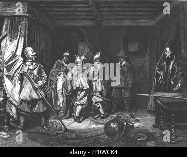 „Der Tod von Wallenstein“, nach Carl von Piloty. Aus "Modern Artists" von F.G.Dumas. [J.S.Virtue &amp; Co Ltd, London, c1880] Stockfoto