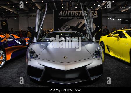 Supersportwagen im Toronto Metro Convention Centre ausgestellt Stockfoto