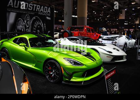 Supersportwagen im Toronto Metro Convention Centre ausgestellt Stockfoto