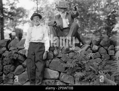 Gettysburg Reunion: Grand Army of the Republic &amp; United Confederate Veterans, 1913. Stockfoto