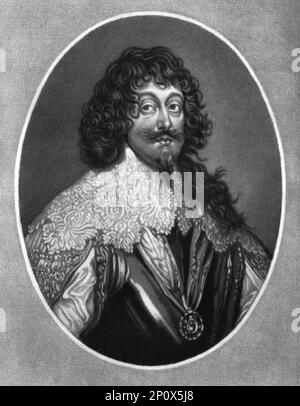 Henry Rich, Earl of Holland, hingerichtet 1649, 1810. Von „Porträts von Figuren, die in der britischen Geschichte berühmt sind, vom Beginn der Herrschaft von Heinrich dem Achten bis zum Ende der Herrschaft von James dem Zweiten“ [Samuel Woodburn, London, 1815]. Stockfoto