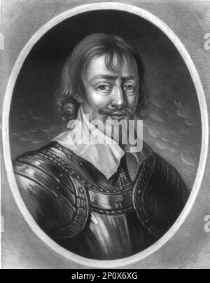 Robert Rich, Earl of Warwick; 1587-1658, 1810. Von „Porträts von Figuren, die in der britischen Geschichte berühmt sind, vom Beginn der Herrschaft von Heinrich dem Achten bis zum Ende der Herrschaft von James dem Zweiten“ [Samuel Woodburn, London, 1815]. Stockfoto