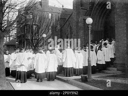 St. Thomas P.E. Church - Consecration Services, Dez. 1912. Die protestantische Bischofskirche in Washington DC. Stockfoto