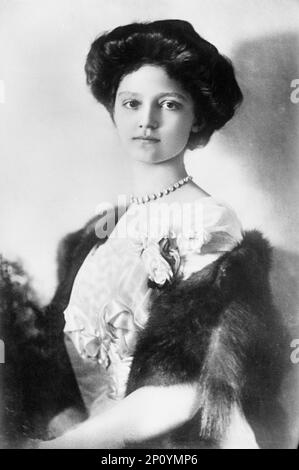 Ihre Königliche Hoheit Zita, Kaiserin von Österreich, Prinzessin von Bourbon und Parma, 1914. Die letzte Kaiserin von Österreich und Königin von Ungarn. Stockfoto