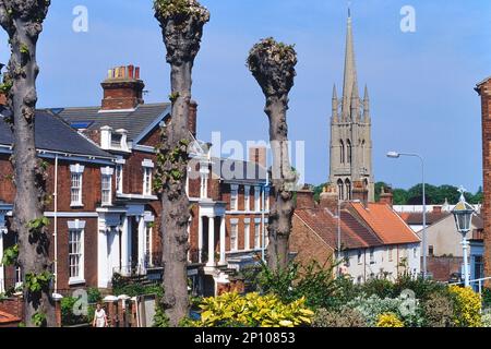 St. James Church von Upgate aus gesehen. Louth. Lincolnshire. England Stockfoto