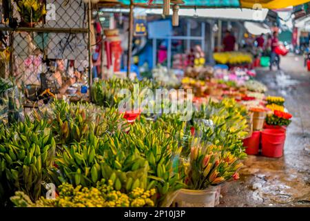 Ho Thi Ky Blumenmarkt, Ho-Chi-Minh-Stadt, Vietnam Stockfoto