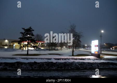 Die Fort McCoy Exchange findet am 4. Januar 2023 in Fort McCoy, Wisconsin, statt. Die Börse ist ein wichtiger Einzelhandelsstandort für die von Army and Air Force Exchange Service betriebene Post. Stockfoto