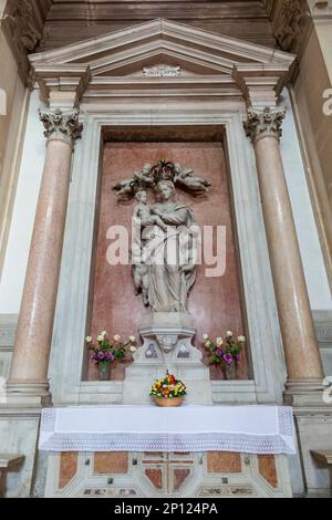 Innenansicht der Kirche San Giorgio Maggiore in Venedig, Italien im Februar Stockfoto