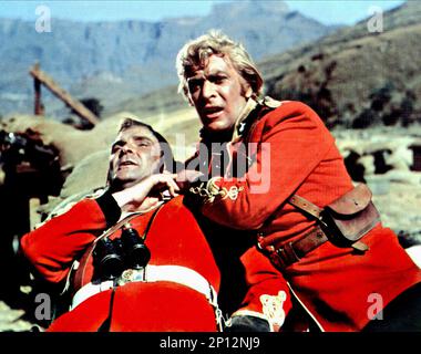 Zulu Stanley Baker Und Michael Caine Stockfoto