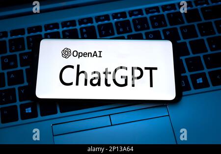 ChatGPT – Chatbot mit künstlicher Intelligenz von OpenAI Stockfoto