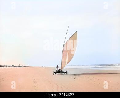 Beach Sailing, Ormond Beach, Florida, USA, Detroit Publishing Company, 1903 Stockfoto