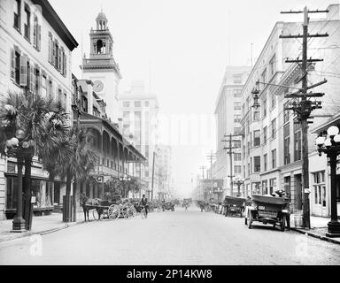 Forsyth Street, nach Osten, Jacksonville, Florida, USA, Detroit Publishing Company, 1910 Stockfoto