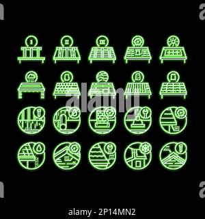 Abbildung des Leuchtsymbols für den Dachaustausch Stock Vektor