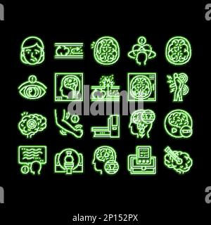 Stroke Health Problem Neon Glow Symbol Illustration Stock Vektor