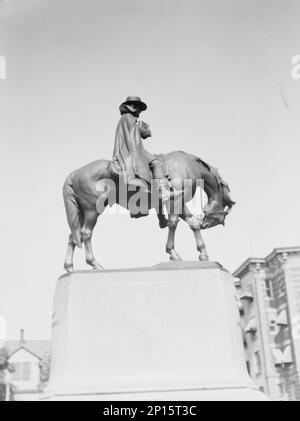 Reiterstatuen in Washington, D.C., zwischen 1911 und 1942. Skulptur von Francis Asbury von Henry Augustus Lukeman. Stockfoto