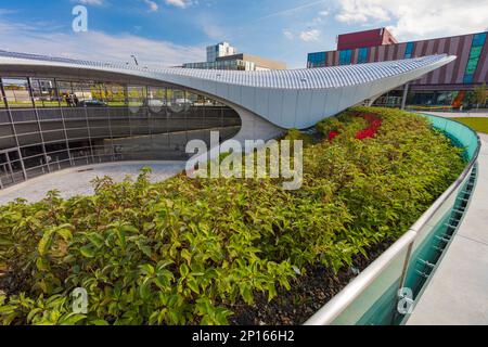 Nach fast 60 Jahren bekam die York University endlich ihre eigene U-Bahn. Der Tunnelbau begann im Juni 2011 und die U-Bahn wurde am 17. Dezember 2017 eröffnet. Stockfoto