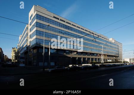 Messepalast (Veletrzní palác) mit der Nationalgalerie in Prag, Tschechische Republik Stockfoto