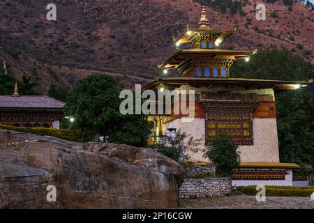Gom Kora Kloster in der Nähe von Trashigang, Eastern Bhutan Stockfoto