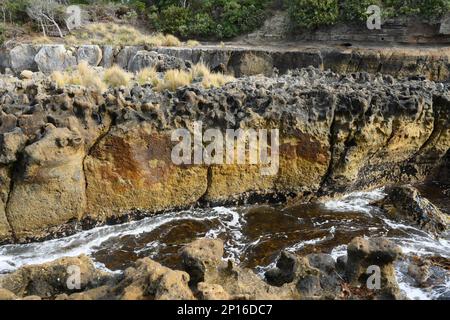 Fossil Island am südlichen Ende der Pirates Bay, Eaglehawk Neck Bettenflugzeug Stockfoto