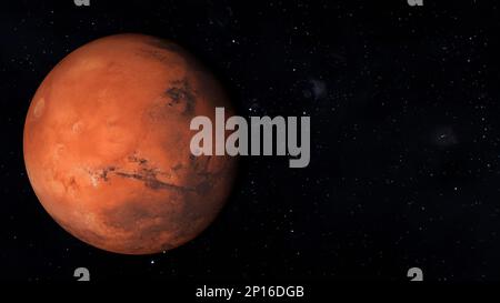 Roter Planet Mars im Weltraum Stockfoto