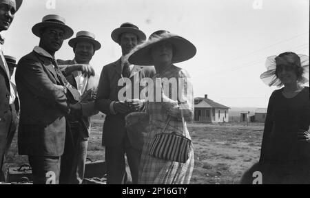 Filmset für einen Western, zwischen 1896 und 1942. Stockfoto