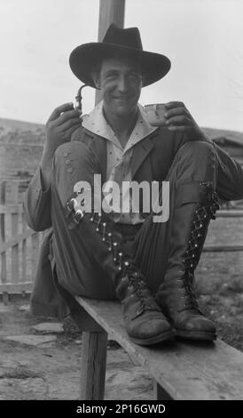 Filmset für einen Western, zwischen 1896 und 1942. Stockfoto