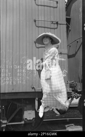 Filmset für einen Western, zwischen 1896 und 1942. Stockfoto