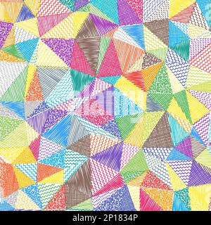 Niedriger Hintergrund für Polyskizzen. Erstaunliches quadratisches Muster. Lebendiger abstrakter Hintergrund. Vektordarstellung. Stock Vektor