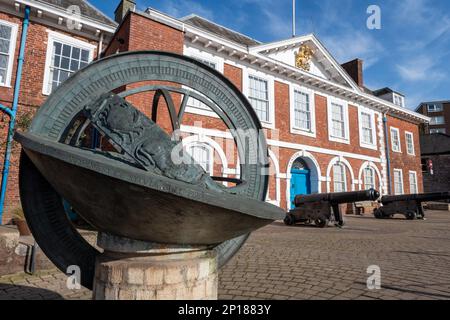 Exeter.Devon.Vereinigtes Königreich.Februar 19. 2023.Blick auf das Custom House in Exeter Stockfoto