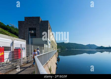 Herdecke: Hengsteysee des Ruhrgebiets, ehemaliges Pumpspeicherkraftwerk Koepchenwerk im Ruhrgebiet, Nordrhein-Westfalen, Nordrhein-We Stockfoto