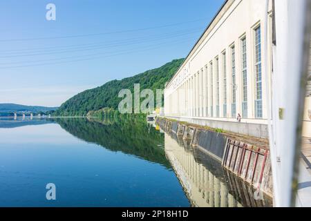 Herdecke: Hengsteysee des Ruhrgebiets, ehemaliges Pumpspeicherkraftwerk Koepchenwerk im Ruhrgebiet, Nordrhein-Westfalen, Nordrhein-We Stockfoto