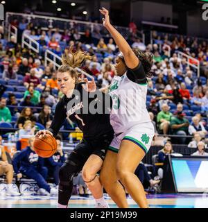 Greensboro, NC, USA. 3. März 2023. Beim Viertelfinale des ACC-Turniers für Frauen im Greensboro Coliseum in Greensboro, NC. (Scott Kinser/Cal Sport Media). Kredit: csm/Alamy Live News Stockfoto