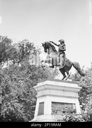 Reiterstatuen in Washington, D.C., zwischen 1911 und 1942. Stockfoto